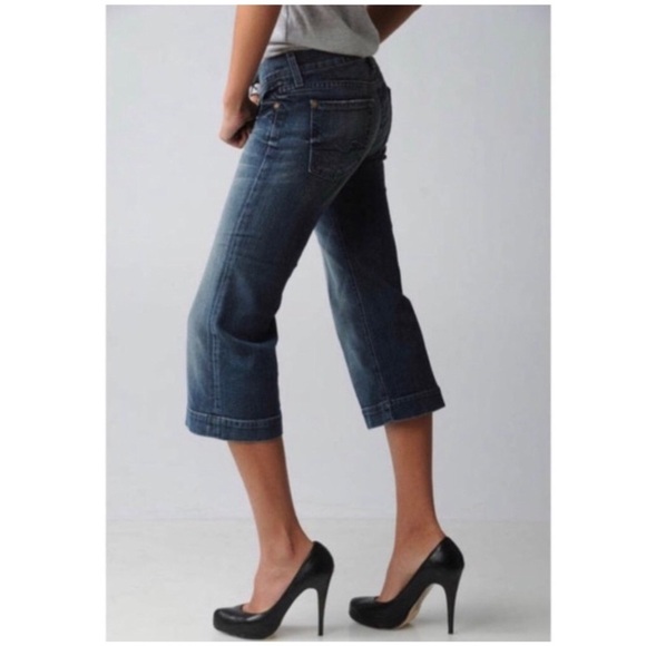 7 FOR ALL MANKIND Crop Dojo Jeans Size 31 - Picture 1 of 12